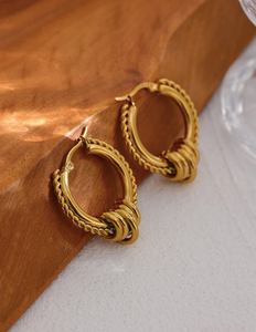 Elisenda • Real Gold Plated - Stainless Steel Earrings