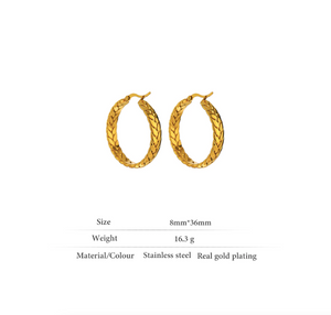 Rosalie • Real Gold Plated - Stainless Steel Earrings