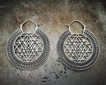 Load image into Gallery viewer, Ethnic Earrings • Sri Yantra
