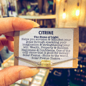 Citrine Crystal • Handmade Stone Bracelets with Description