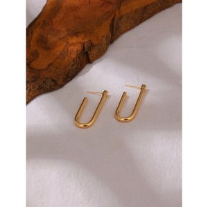 U Earrings • Real Gold Plated