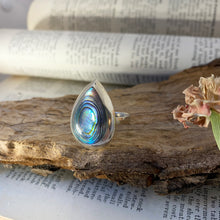 Load image into Gallery viewer, Ring • Drop Shape • 925 Sterling Silver with Abalone
