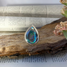 Load image into Gallery viewer, Ring • Drop Shape • 925 Sterling Silver with Abalone
