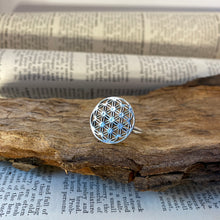 Load image into Gallery viewer, Silver Ring • Flower of Life • 925 Sterling Silver
