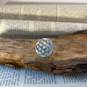 Silver Ring • Flower of Life • 925 Sterling Silver