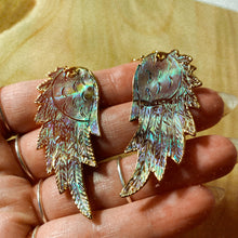 Load image into Gallery viewer, Angel Wings • Abalone Earrings • Hand Carved

