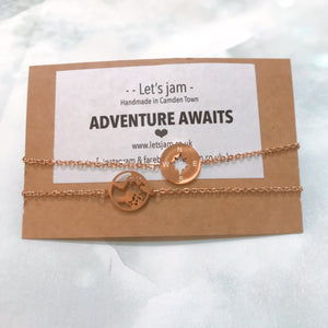 Adventure Awaits ❥ Set of 2 Bracelets